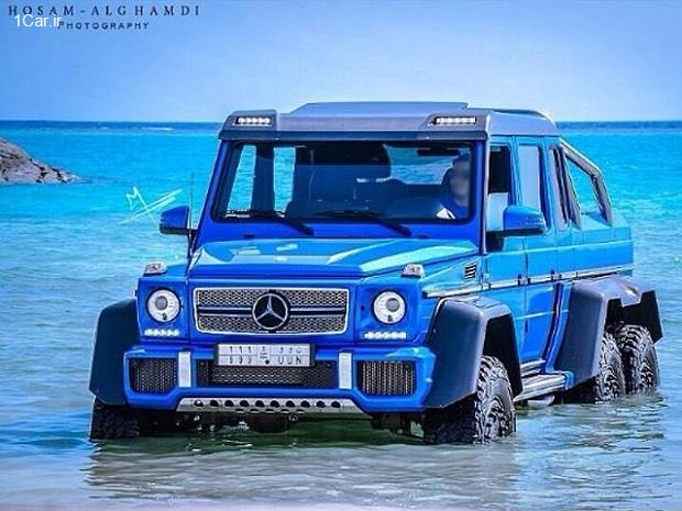 قدرت نمایی مرسدس بنز G63 AMG در دریا